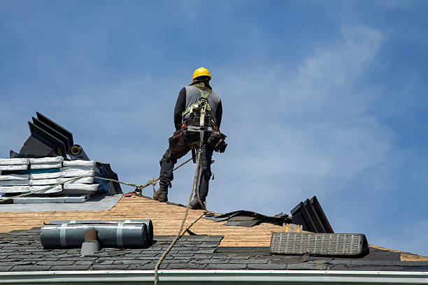 Professional Storm Damage Roof Repair technician working in Weems, VA
